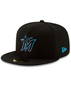 Мужская приталенная шляпа Miami Marlins Black On-Field Authentic Collection 59FIFTY New Era