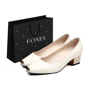 Повседневные однобортные туфли женские FOXER, Ecru