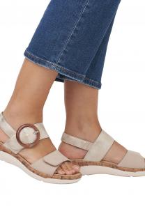 Босоножки на танкетке Remonte, цвет beige