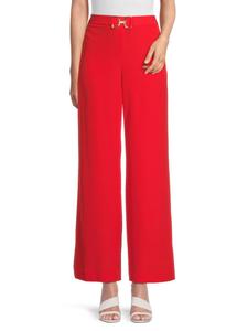 Однотонные брюки широкого кроя Halston, цвет Fire