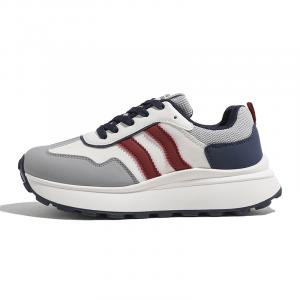 Нескользящие износостойкие низкие повседневные туфли для женщин HUANQIU, Beige Red