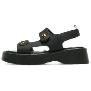 Сандалии с одной лямкой, ширина ремешка 5 см, женские Agsdon, черный