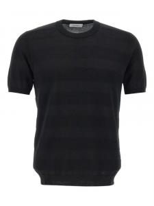 Полосатая футболка с коротким рукавом Kangra, черный