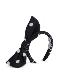 Ободок в горох с бантом Patou, черный