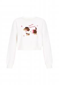 MYMO Свитшот 'Pop' в белом цвете