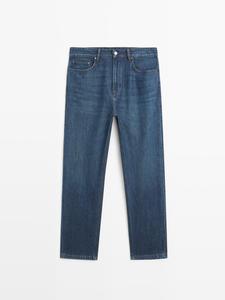 Джинсы Wide-Leg Massimo Dutti, темно-синий