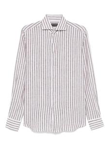 Рубашка в полоску Dell'oglio, коричневый