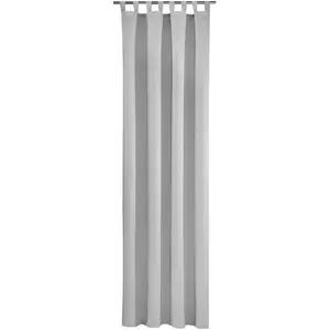 Герстерская штора «Тони», (1 шт.), ВхШ: 235x140, петлевая штора с однотонной тесьмой, затемнение Gerster, серый