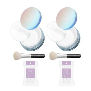 Набор косметики для женщин AKF, 10g*2+Loose Powder Brush*2+Cotton Pads*2