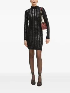 Платье мини с пайетками Guess Usa, черный