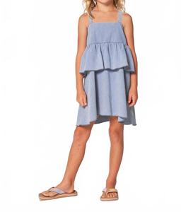 Детское летнее платье с рюшами в морском стиле из денима Chaser, Denim