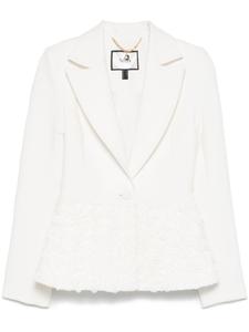 Однобортный блейзер с цветочной аппликацией NISSA, белый