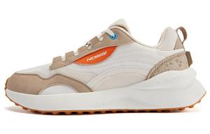 Qiaodan Амортизирующие, износостойкие низкие повседневные женские кроссовки бежево-желтого цвета