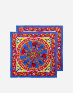 Набор из 2 льняных салфеток Dolce&Gabbana, мультиколор