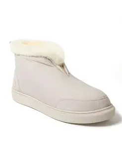Мужские уютные тапочки Fireside by Shearling Warm Up Bootie Dearfoams, коричневый/бежевый