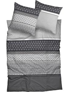 Сатиновое постельное белье серо-антрацитового цвета Casatex, 155 x 220 + 80 x 80 см