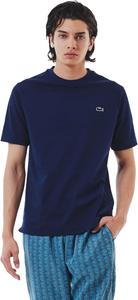 Футболка LACOSTE Мужская футболка с круглым вырезом и коротким рукавом, с рисунком в виде контурных часов, темно-синий