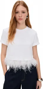 Cinq à Sept Женская Короткая Футболка с Перьями