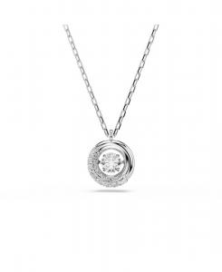 Ожерелье Dextera с подвеской из родия Swarovski, Silver, Clear