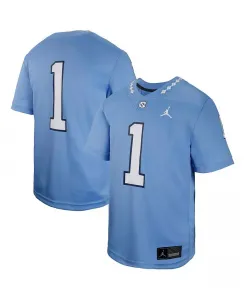 Игровая майка-реплика «Untouchable» из Северной Каролины, светло-голубая, для малышей Jordan