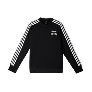 Adidas Свитшот мужской черный с круглым вырезом Moderate