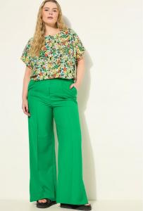 Брюки Studio Untold SEITENSCHLITZE, Green/Mottled Anthracite