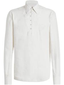 Рубашка с вышитым логотипом Dolce & Gabbana, нейтральный