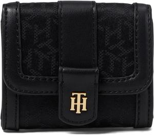 Кошелек Tommy Hilfiger Tammen из ПВХ/жаккарда, черный, тональный, черный, один размер, Black Tonal/Black