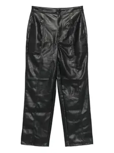 Брюки из искусственной кожи Dkny, черный