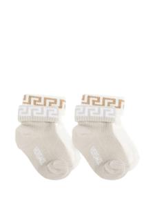 Детские носки Versace Kids с греческим узором (упаковка из четырех пар), серый