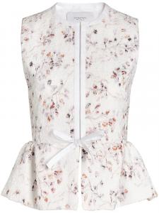 Giambattista Valli расклешенный жаккардовый жилет, белый
