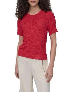 Топ с рюшами и фестончатым подолом DKNY, цвет Summer Cherry