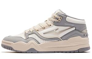 Кеды мужские, Xingzhou обувь для скейтбординга Средний Топ Микрокристаллический Белый Циркулирующий Серый Erke