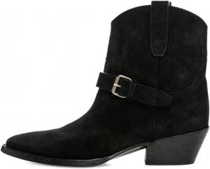 Женские ботильоны FOWT с округлым носком и невысоким каблуком, на голенище, классического ковбойского/вестерн стиля, с удобной подкладкой, повседневные ботинки, размеры 4-16 US, Black