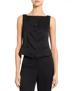 Жилет с вырезом-лодочкой Theory, черный