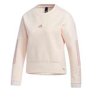 Худи (WMNS) adidas Style Soft Swt logo Printing Round Neck Short Casual Sports Round Neck Pink Hoodie