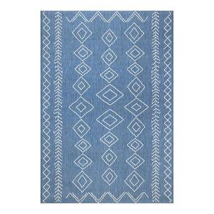 Коврик для улицы Serna Nuloom, синий, 153x244 см