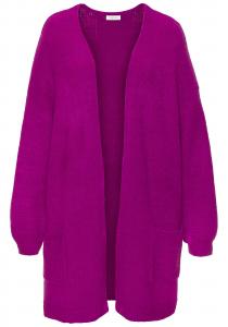 VIVANCE Кардиган из трикотажа в неоново-фиолетовом цвете
