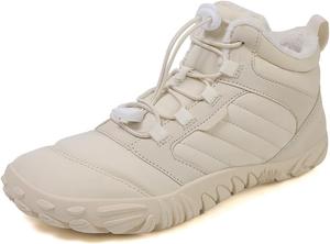 SWZEC Здоровые нескользящие и водостойкие ботинки для ходьбы босиком, бежевый