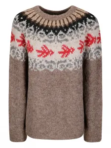 Свитер с круглым вырезом и узором в стиле фэйр-айл Thibault Van Der Straete, нейтральный