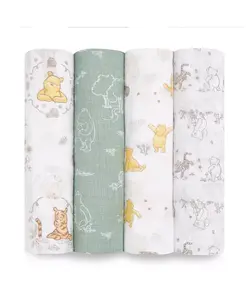 Пеленки для мальчиков с Винни Пухом, набор из 4 штук Aden By Aden + Anais