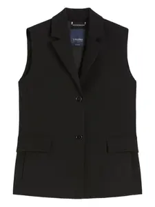 Жилет с зазубренными лацканами 'S Max Mara, черный