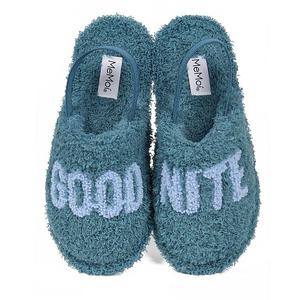 Детские тапочки "good nite" из искусственного шерпа Memoi, Tropical Teal