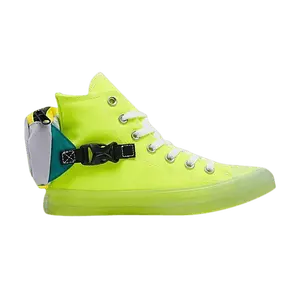 Кроссовки Converse Chuck Taylor All Star Buckle Up High 'Neon Jelly', зеленый