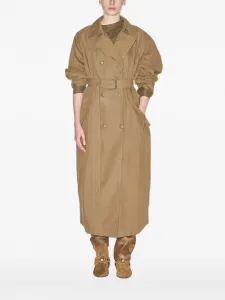 Двубортное пальто Cacilda MARANT ÉTOILE, коричневый