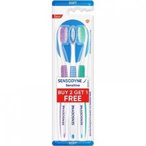 Зубная щетка Sensodyne Sensitive Soft, ассорти, 3 шт.