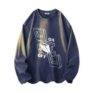 Футболка Unisex Crew Neck Moderate Straight Fit HUANQIU, темно-синий