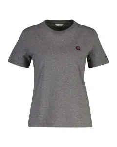 Женская футболка с коротким рукавом из хлопка Gant, серый