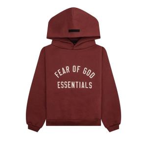 Худи Fear of God Essentials Kids Fleece Hoodie, Crimson
