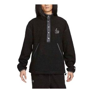 Свитера спортивная одежда пуловер на кнопках флисовый свитер Nike, черный